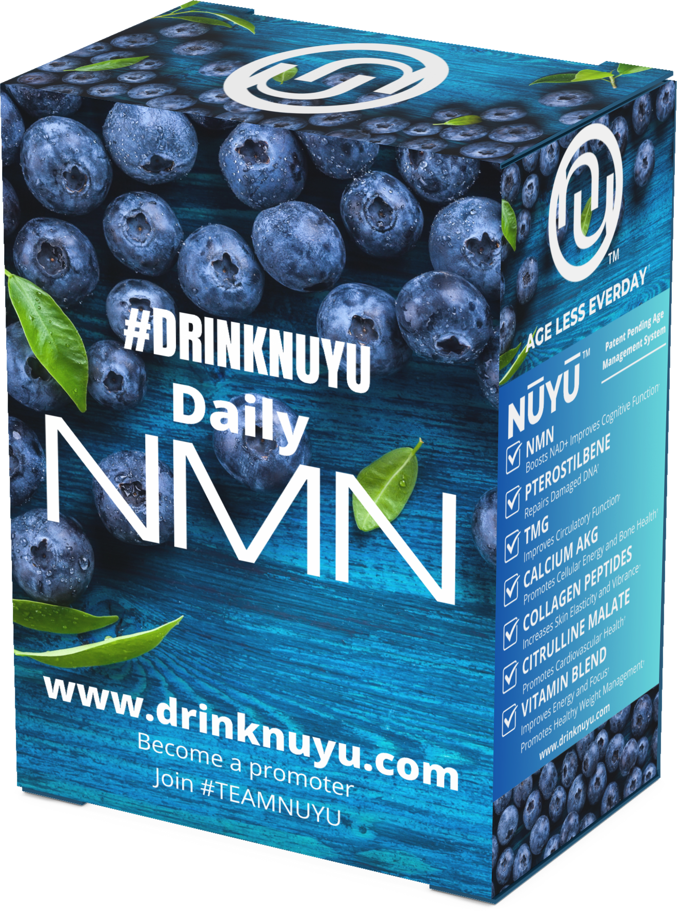 NŪYŪ Daily NMN™ Longevity Drink-Blueberry Breeze