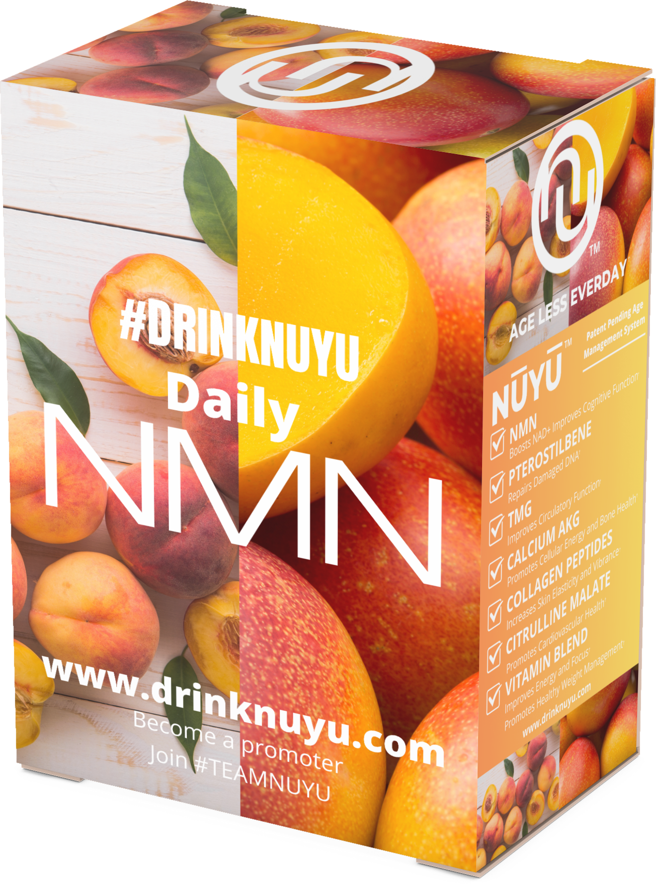 NŪYŪ Daily NMN™ Longevity Drink-Tropical Peach Mango