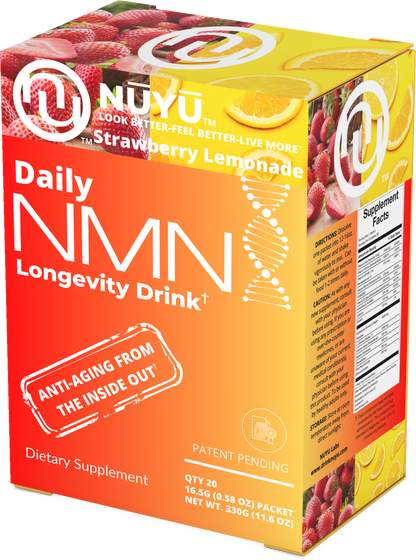 NŪYŪ Daily NMN™ Longevity Drink-Strawberry Lemonade