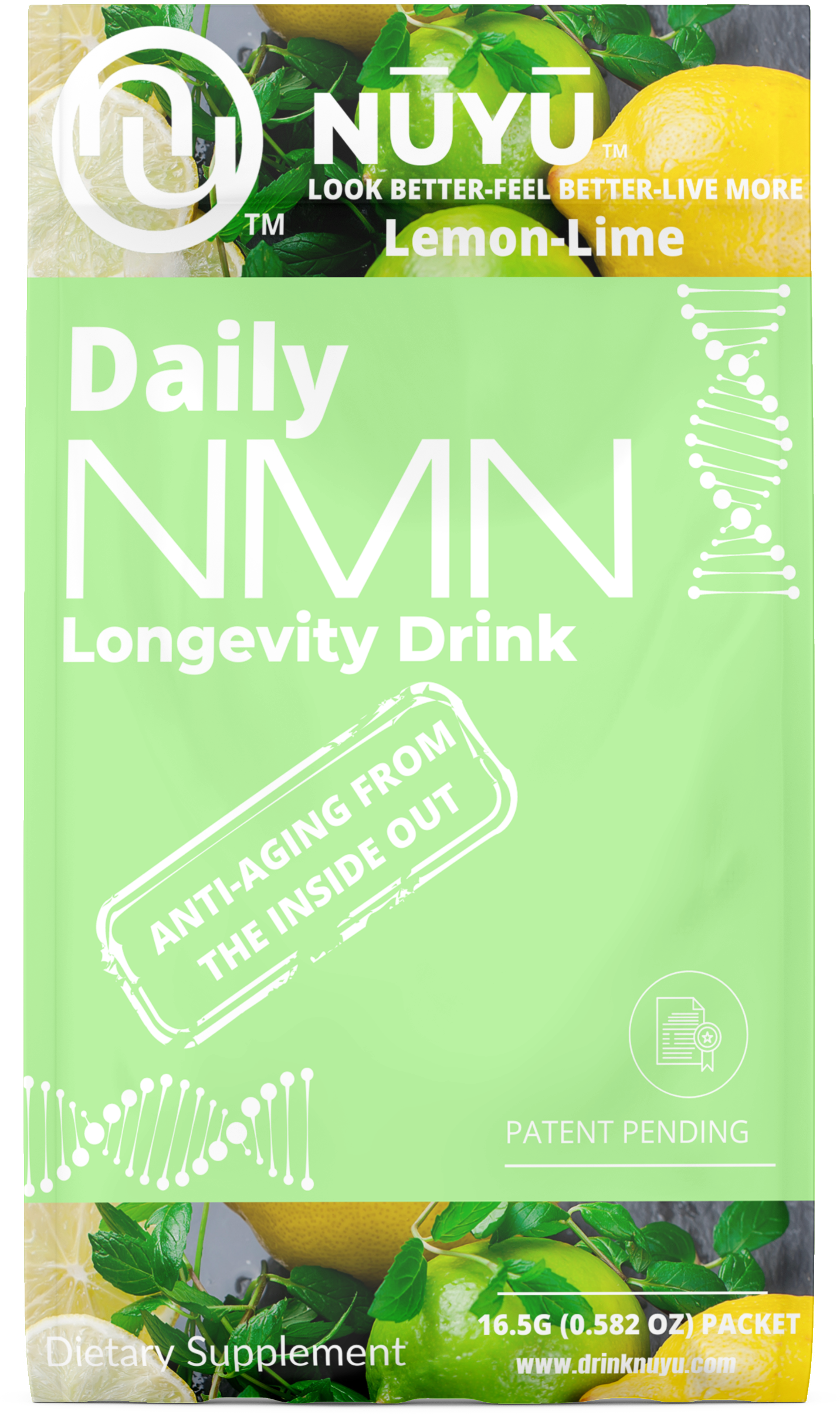 2 Month Supply -NŪYŪ Daily NMN™ -Lemon Lime