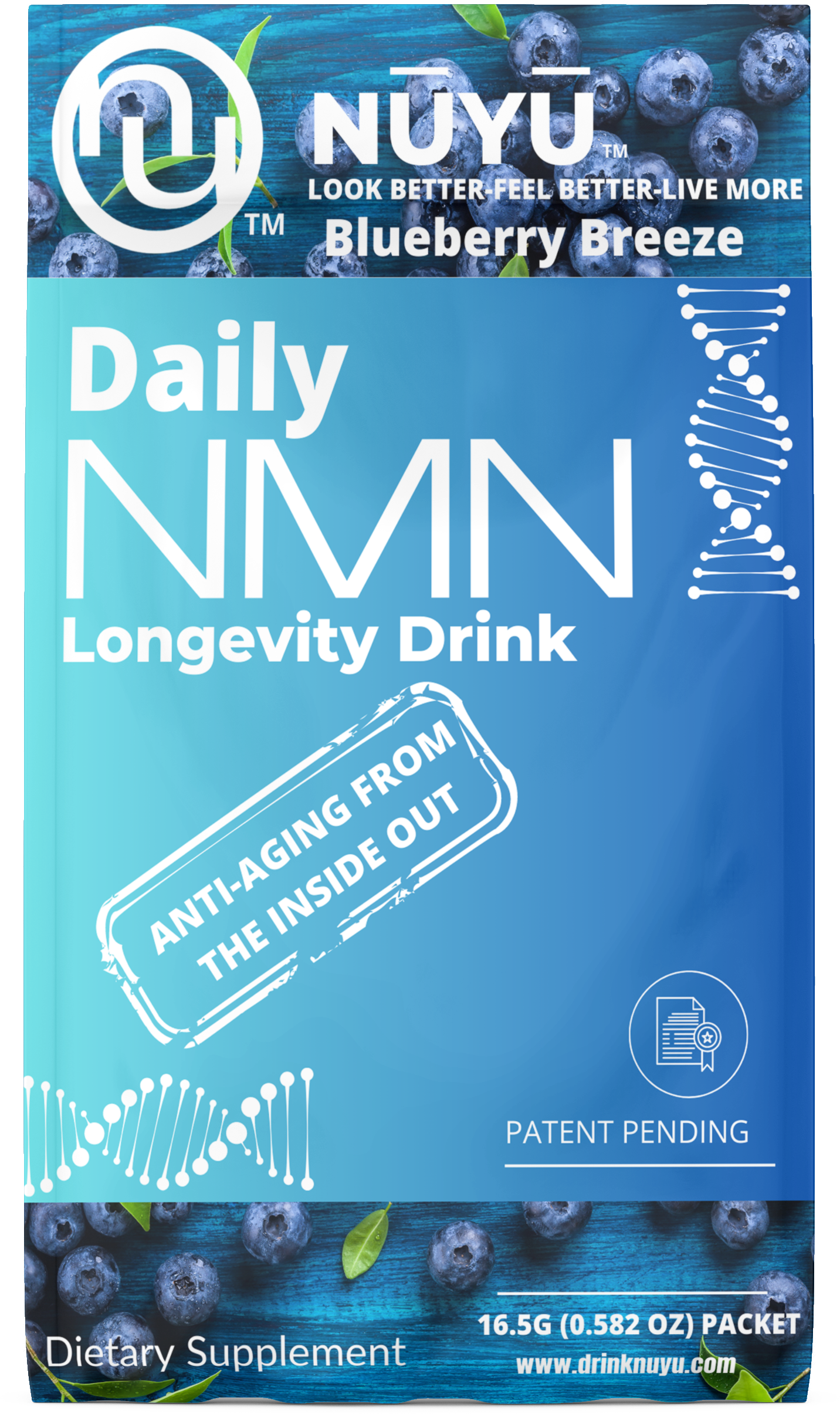 NŪYŪ Daily NMN™ Longevity Drink-Blueberry Breeze