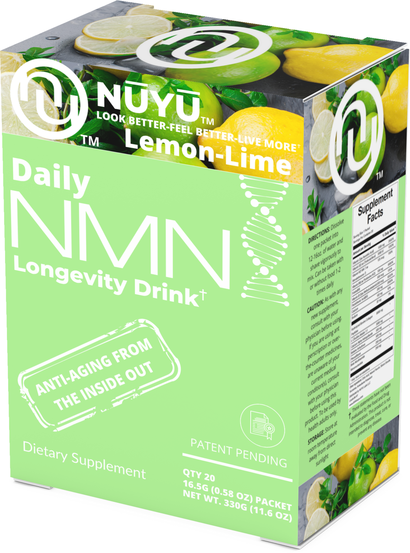 **Pre Order** NŪYŪ Daily NMN™ -Trial Builder Mini Lemon Lime