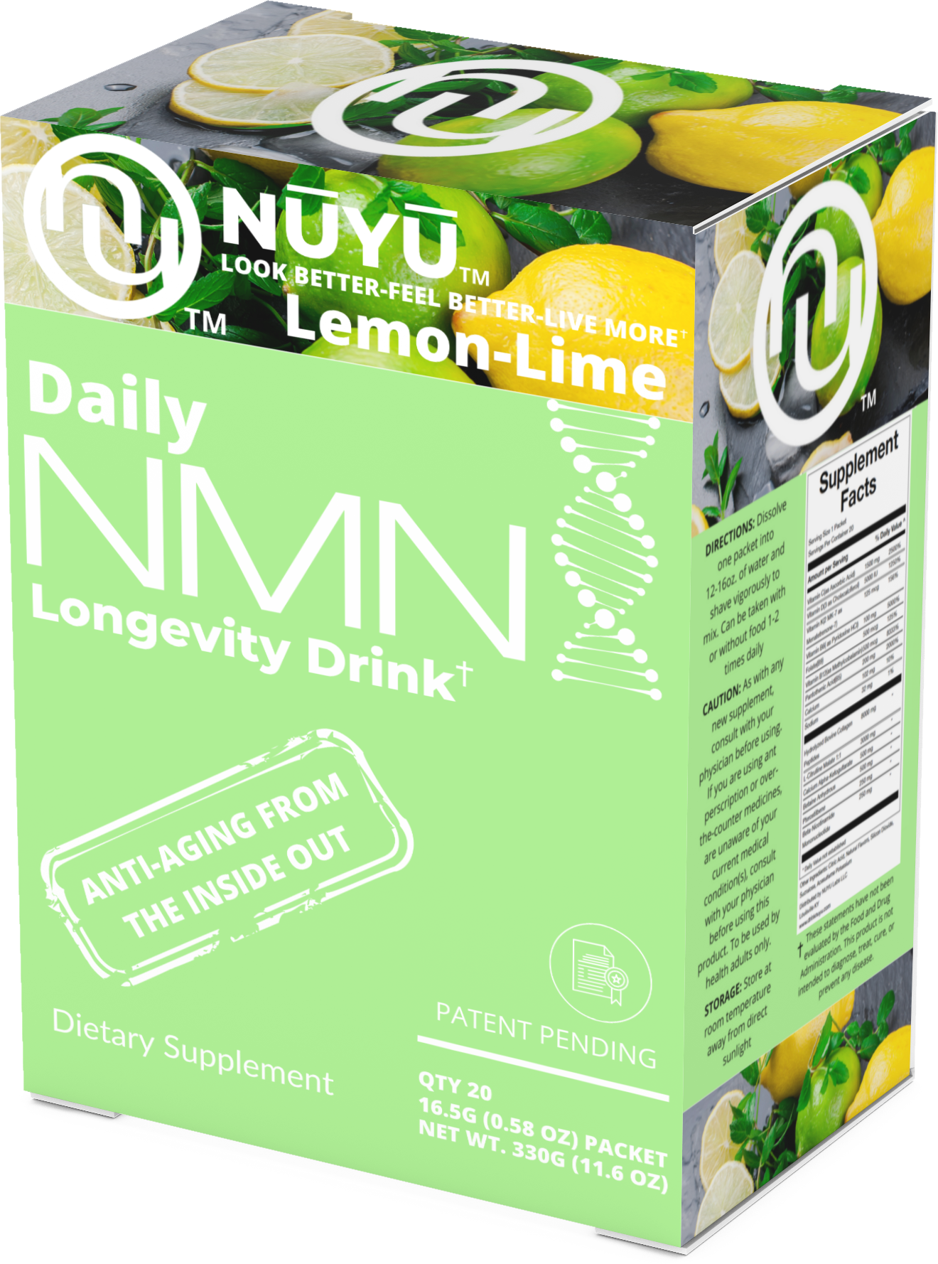 **Pre Order** NŪYŪ Daily NMN™ -Trial Builder Max Lemon Lime
